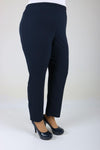 Women's Oversize Buttoned Navy Blue Tunic Pants Set