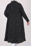 Women's Oversize Polka-Dot Black Medina Silk Tunic